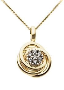 Firetti Damen Ketten-Anhänger "Schmuck Geschenk Gold 333 Halsschmuck Anhänger für Halskette", 0,050 ct P2 = erkennbare Einschlüsse, Gelbgold