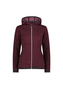 CMP Damen Strickfleecejacke "WOMAN JACKET FIX HOOD", rot, sportlich, Gr. 34, Strick, Fleece, Obermaterial: 100% Polyester, Jacken, wärmend