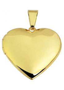 Adelia´s ADELIA ́S Damen Ketten-Anhänger "Neuheit 2025 - stylischer Herz Anhänger aus Edelstahl", Edelstahl, gold, Edelstahl, Schmuckanhänger