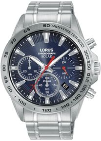 Lorus Herren Chronograph, silber, Armbanduhren, Armbanduhr, Herrenuhr, Solar, Datum, Edelstahlarmband