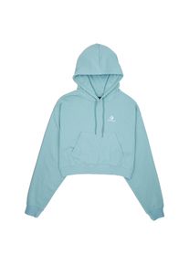 Converse Damen Kapuzensweatshirt "WOMEN'S Converse CHUCK TAYLOR BOXY HOODIE"vernal pool, sportlich, Gr. XXL, unifarben, Obermaterial: 80% Baumwolle,