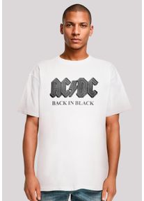 F4NT4STIC Herren T-Shirt "ACDC Back in Black", weiß, casual, Gr. XL, Obermaterial: 100% Baumwolle, Shirts, Premium Qualität