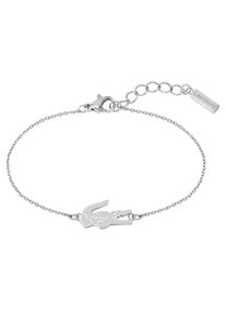 Lacoste Damen Freundschaftsarmband "Schmuck Edelstahl Parnterarmband CROCODILE, 2040046, 2040047", Edelstahl, silber, Edelstahl, Armbänder