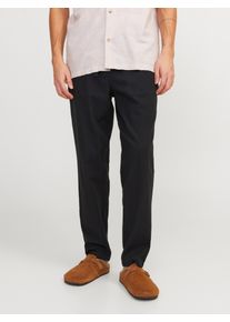 Jack & Jones JACK & JONES Herren Jogginghose "JPSTACE DAVE BREEZE JOGGER SN", schwarz, modisch, Gr. M, unifarben, Web, Obermaterial: 81% Baumwolle, 15% Leinen, 4%