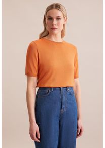 Seidensticker Damen Strickpullover "Schwarze Rose", orange, Gr. XL, 52% Polyester 48% Manila (Abaca), Pullover, Kurzarm Rundhals