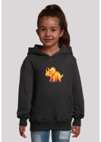F4NT4STIC Mädchen Kapuzenpullover "Süßer Triceratops Dinosaurier", schwarz, casual, Gr. 122, Obermaterial: 65% Baumwolle, 35% Polyester, Pullover,