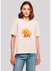 F4NT4STIC Damen T-Shirt "Süßer Triceratops Dinosaurier", pink, casual, Gr. M, Obermaterial: 100% Baumwolle, Shirts, Premium Qualität