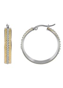 Adelia´s ADELIA ́S Damen Paar Creolen, Damen, Edelstahl, silber, Edelstahl, Ohrringe