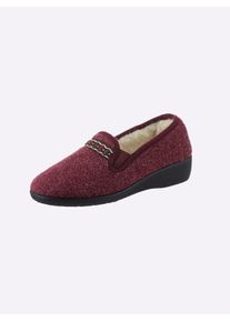 CLASSIC Damen Hausschuh, Gr. 38, rot, Textil, Schuhe