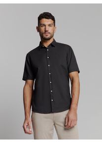 NO EXCESS Herren Langarmhemd "NO EXCESS Linnen shirt", schwarz, casual, Gr. XL, 55% Leinen, 45% Baumwolle, Hemden