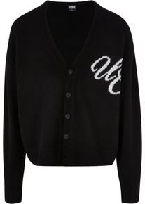 Urban Classics Herren Rundhalspullover "Urban Classics Herren Initials Cardigan", schwarz, klassisch, Gr. 5XL, unifarben, 73% Polyacryl, 27%