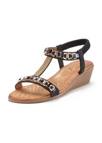 Vivance Damen Sandalette "Sommerschuh", Gr. 42, schwarz, Obermaterial: 100% Lederimitat. Futter: 100% Lederimitat. Decksohle: 100% Textilmaterial.