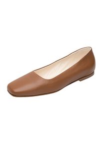 Henry Stevens Damen Ballerina "Audrey B Businessschuh", Gr. 36, braun, Leder, elegant, Schuhe, Damen Halbschuhe Leder handgefertigt, Slipper