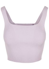 Urban Classics Herren Muskelshirt "Urban Classics Damen Ladies Cropped Knit Top", lila, casual, Gr. XXL, unifarben, 35% Polyacryl, 35% Viskose, 30%