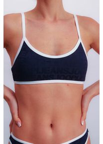 JOOP! JOOP Damen Bustier-Bikini-Top "JEANS LOGOGRAM", blau, modisch, Gr. 40, kontrastfarbene Details, Microfaser, Obermaterial: 93% Polyamid, 7% Elasthan,