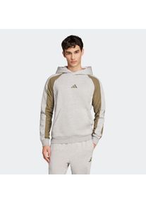 Herren Kapuzensweatshirt "M ESS CB HD", grau, sportlich, Gr. S, adidas Sportswear, Obermaterial: 55% Baumwolle, 36% Polyester, 9% Viskose, Sweatshirts
