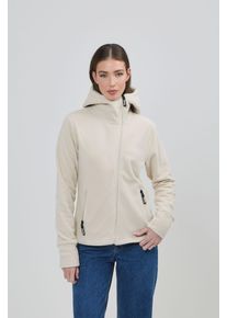 Bench. Damen Fleecejacke "NINJA", grau, Gr. 36, unifarben, Fleece, Obermaterial: 100% Polyester, Jacken