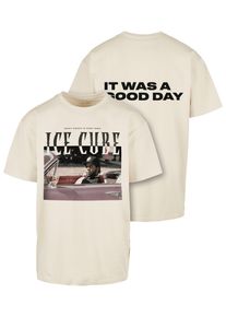 MisterTee Herren T-Shirt "MisterTee Herren Ice Cube It's a good day Oversize Tee", beige, casual, Gr. L, bedruckt, 100% Baumwolle, Shirts