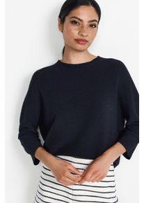 RICHROYAL Damen Strickpullover, blau, casual, Gr. S, unifarben, Strick, Obermaterial: 50% Baumwolle, 50% Polyacryl, Pullover, Mit Rundhalsausschnitt