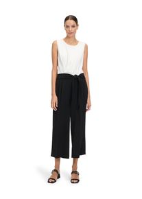 BETTY & CO BETTY & CO Damen Overall "Betty & Co Jumpsuit ohne Arm", schwarz-weiß, feminin, Gr. 36, Obermaterial: 100% Polyester. Besatz: 100% Polyester. Futter: