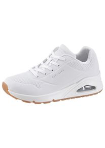 Skechers Damen Sneaker "Street Uno - Stand on Air", Gr. 41, weiß, Lederimitat, sportlich, Schuhe, Freizeitschuh, Halbschuh, Schnürschuh mit Memory