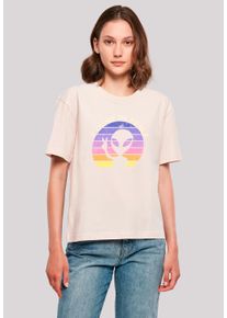 F4NT4STIC Damen T-Shirt "Alien Peace Sunset", pink, casual, Gr. M, Obermaterial: 100% Baumwolle, Shirts, Premium Qualität