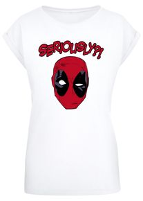 ABSOLUTE CULT Herren T-Shirt "ABSOLUTE CULT Damen Ladies Deadpool - Seriously T-Shirt", weiß, casual, Gr. M, bedruckt, 100% Baumwolle, Shirts