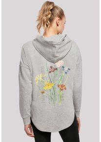 F4NT4STIC Damen Kapuzenpullover "Blumen Muster", grau, casual, Gr. XS, Obermaterial: 100% Baumwolle, Pullover, Print