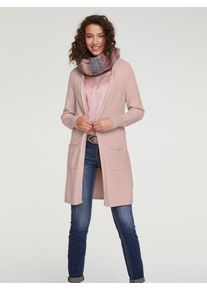 Heine Damen Longstrickjacke, rosa, Gr. 36, unifarben, 52% Viskose, 26% Polyester, 22% Polyamid, Strickjacken