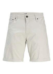 Jack & Jones JACK & JONES Herren Shorts "JPSTRICK ORIGINAL SHORT", grau, modisch, Gr. XS, unifarben, Web, Obermaterial: 98% Baumwolle, 2% Elasthan, Hosen