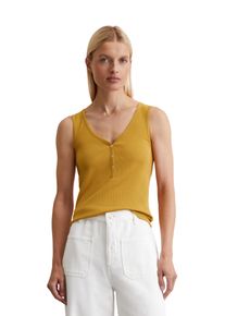 Marc O'Polo MARC O'POLO Damen T-Shirt "mit Knopfleiste", gelb, casual, Gr. XXL, unifarben, Obermaterial: 97% Baumwolle, 3% Elasthan, Shirts