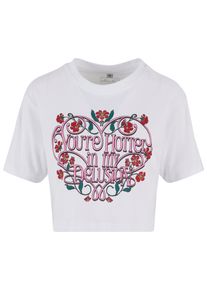 MISS TEE Herren T-Shirt "Miss Tee Damen Hotter Delusion Ladies Short Overized Tee", weiß, casual, Gr. M, bedruckt, 100% Baumwolle, Shirts