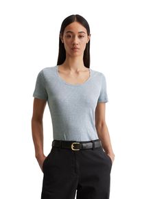 Marc O'Polo MARC O'POLO Damen T-Shirt "mit getwistetem Ausschnitt"nordic sea, Basic, Gr. XL, unifarben, Obermaterial: 100% Baumwolle, Shirts