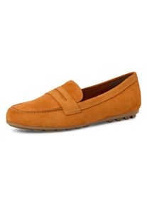 Tamaris Damen Mokassin, Gr. 41, orange, Veloursleder, casual, Schuhe, Slipper, Business Schuh, Schlupfschuh mit Touch-IT Ausstattung
