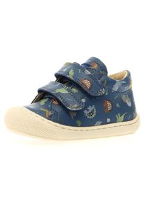 Naturino Kinder Lauflernschuh "COCOON VL PR.REX", Gr. 23, blau, Glattleder, Kalbsleder, bedruckt, animal-print, sportlich, Schuhe, Barfußschuh mit