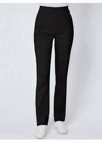 Stehmann Damen Schlupfhose, schwarz, Gr. 18, unifarben, 76% Lyocell, 19% Polyamid, 5% Elasthan, Hosen