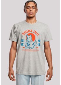 F4NT4STIC Herren T-Shirt "Japanischer Shiba Inu Hund", grau, casual, Gr. XXL, Obermaterial: 100% Baumwolle, Shirts, Premium Qualität