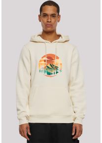 F4NT4STIC Herren Kapuzenpullover "Sonnenuntergang Berglandschaft", weiß, casual, Gr. M, Obermaterial: 65% Baumwolle, 35% Polyester, Pullover, Premium