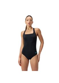 Speedo Damen Badeanzug, schwarz, sportlich, Gr. 36, Obermaterial: 100% Polyester, Badeanzüge