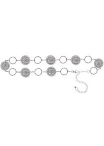 Lascana Damen Kettengürtel "Schmuckgürtel", silber, feminin,modisch, Gr. S, leicht glänzend, metallic, Metall, Gürtel, verstellbare Schließe,