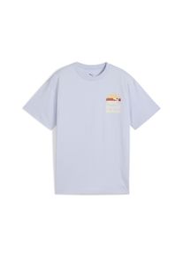 Puma Kinder T-Shirt "Mid 90s Graphic T-Shirt Jungen", blau, Gr. 176, bedruckt, Obermaterial: 100% Baumwolle; Rippe: 71% Baumwolle, 29% Polyester,