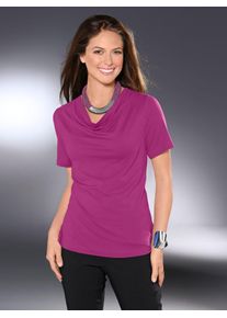Inspirationen Damen Wasserfallshirt "Shirt", pink, Gr. 40, unifarben, 95% Viskose, 5% Elasthan, Shirts