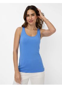 Brax Damen Kurzarmshirt "Style SILVY", blau, Gr. 40, 47% Baumwolle, 47% Modal, 6% Elasthan, Shirts