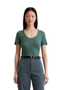 Marc O'Polo MARC O'POLO Damen T-Shirt "aus Organic Cotton Slub Jersey"summer pine, Basic, Gr. XS, unifarben, Obermaterial: 100% Baumwolle, Shirts