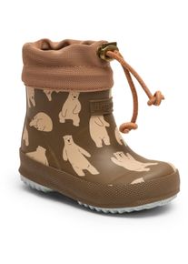 bisgaard Kinder Gummistiefel "baby thermo rubber", Gr. 20, braun, Gummi, Basic, Schuhe, Regenstiefel mit Wollfutter, Größenschablone zum Download