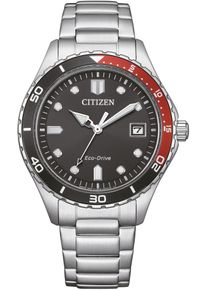 Citizen Herren Solaruhr, silber, Armbanduhren, Armbanduhr, Herrenuhr, Damenuhr, Edelstahlarmband, bis 10 bar wasserd.