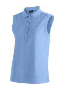 Maier Sports Damen Poloshirt "Ulrike sleeveless", blau, Gr. 40, 100% Polyester, Shirts, Damen Funktionsshirt, ärmelloses Freizeitshirt, Regular Fit