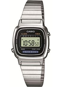 CASIO VINTAGE Damen Chronograph, silber, Armbanduhren, Quarzuhr, Armbanduhr, Damenuhr, Digitaluhr, Datum, Edelstahlarmband