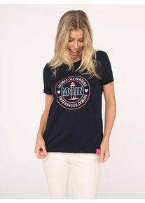 Zwillingsherz Damen T-Shirt ""Heimat des Herzens"", blau, modisch, Gr. M, Web, Obermaterial: 92% Baumwolle, 8% Elasthan, Shirts, Mit maritimer