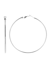 Adelia´s ADELIA ́S Damen Paar Creolen "Neuheit 2025 - Damen Creolen aus poliertem Edelstahl Ø 1 mm", Damen, Edelstahl, silber, Edelstahl, Ohrringe
